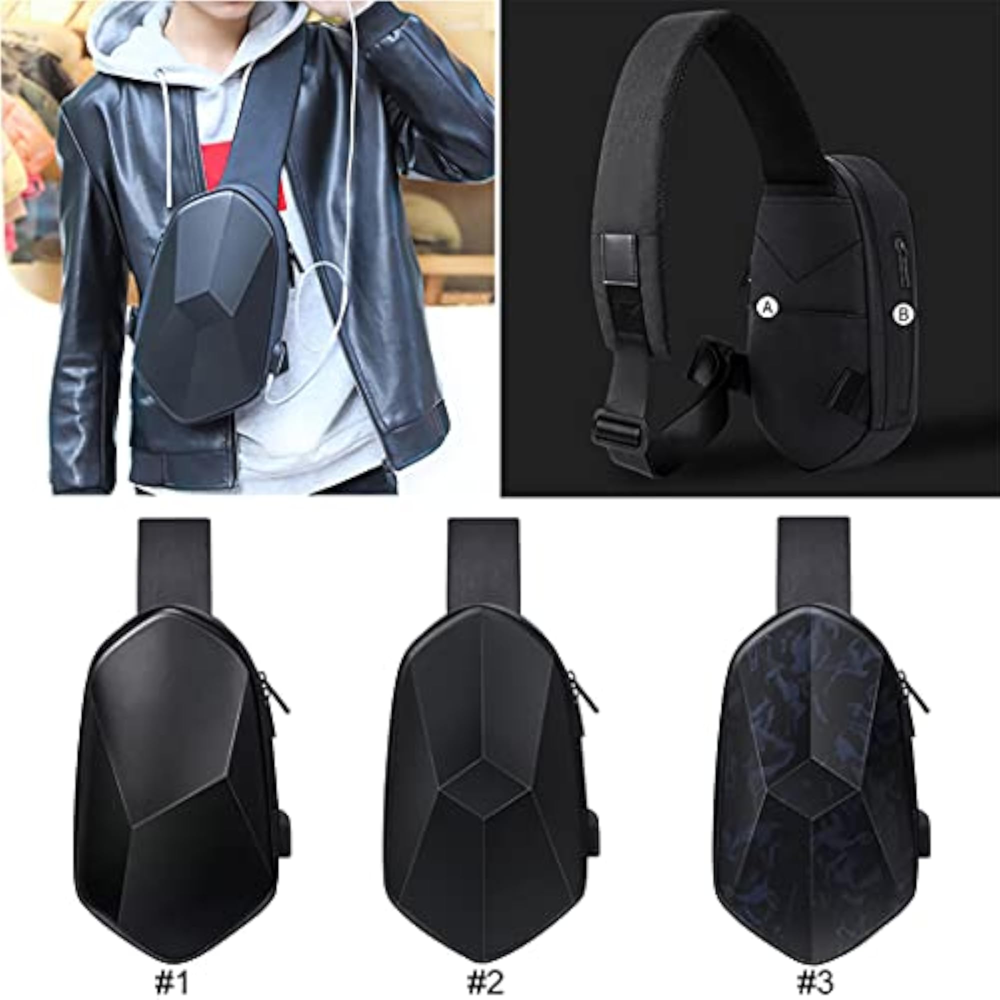 Fashion Decorative Shoulder Sling Bag, Adjustable Design